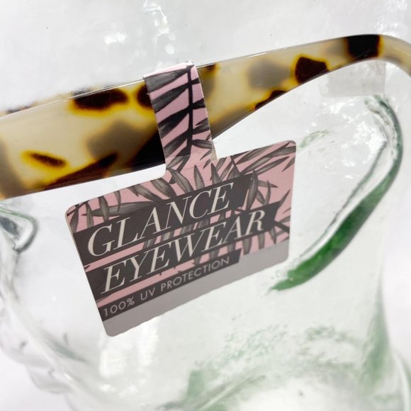 Glance Eyewear Wayfarer Sand Tortoise & Black Sunglasses NWT - Picture 8 of 13